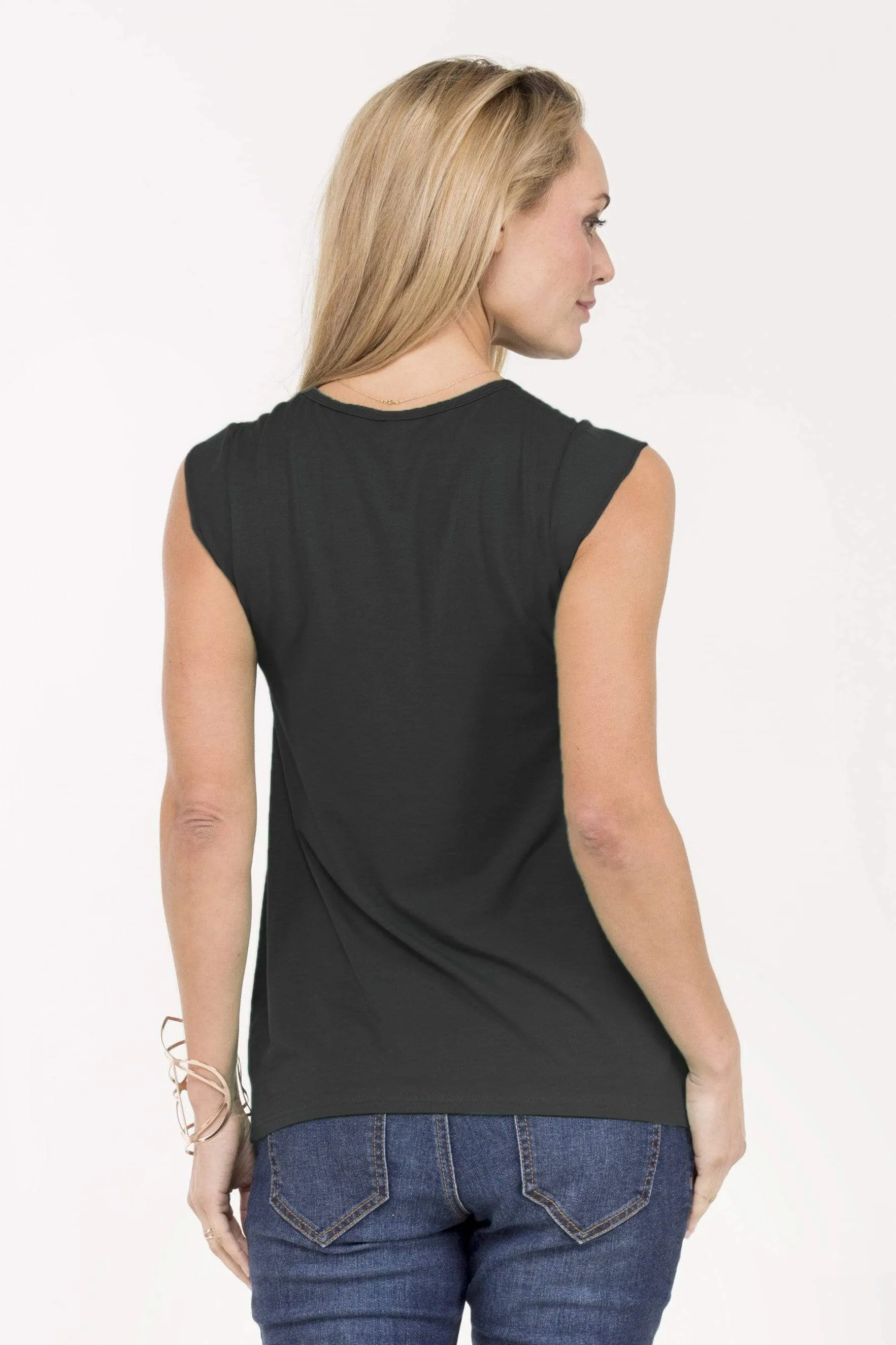 Briar Drape Nursing Top Black
