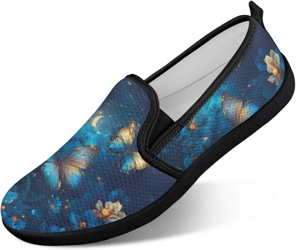 Butterfly Flats for Women 2024 Round Toe Loafers Business Slip On Work Shoes Casual Mesh Walking Sneakers
