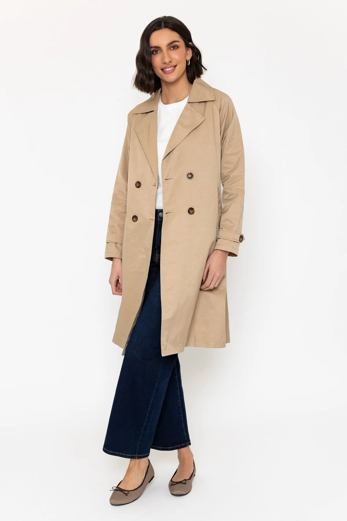 Classic Trench Coat in Camel