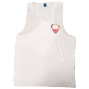 Ibiza Rocks Men's White Longline Muscle Vest