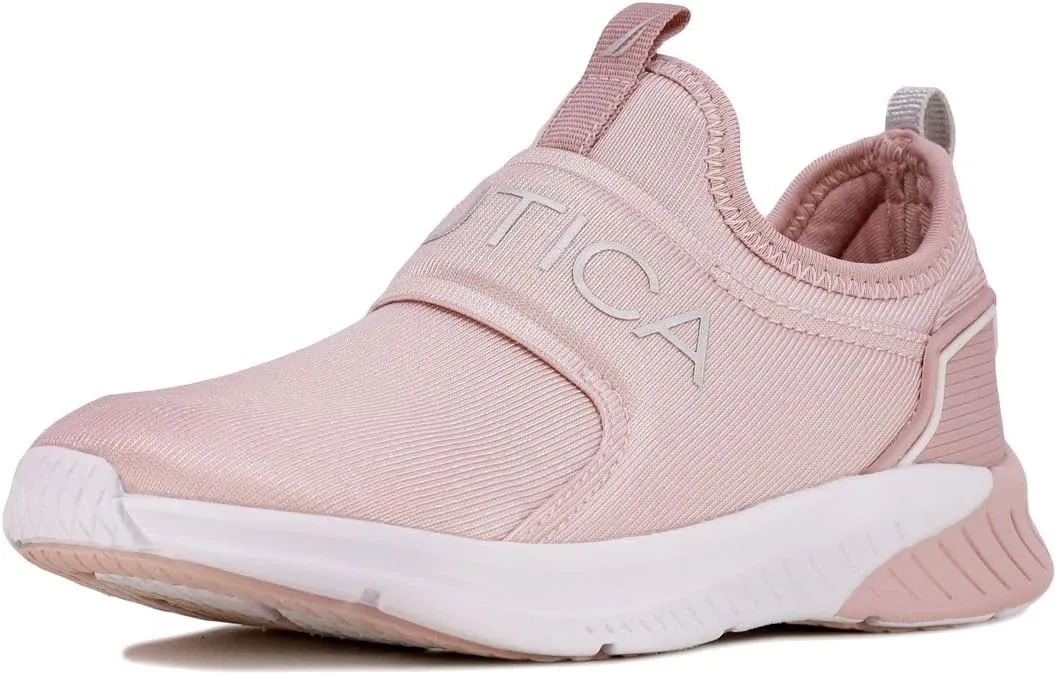 Nautica Youth Girls Slip-On Athletic Sneakers - Stylish Running and Tennis Shoes for Little and Big Kids