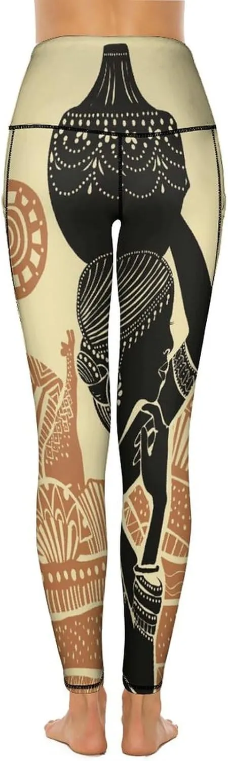 Nugier Soft Tummy Control Yoga Pants with Pockets, Women High Waist Leggings(S-2XL)