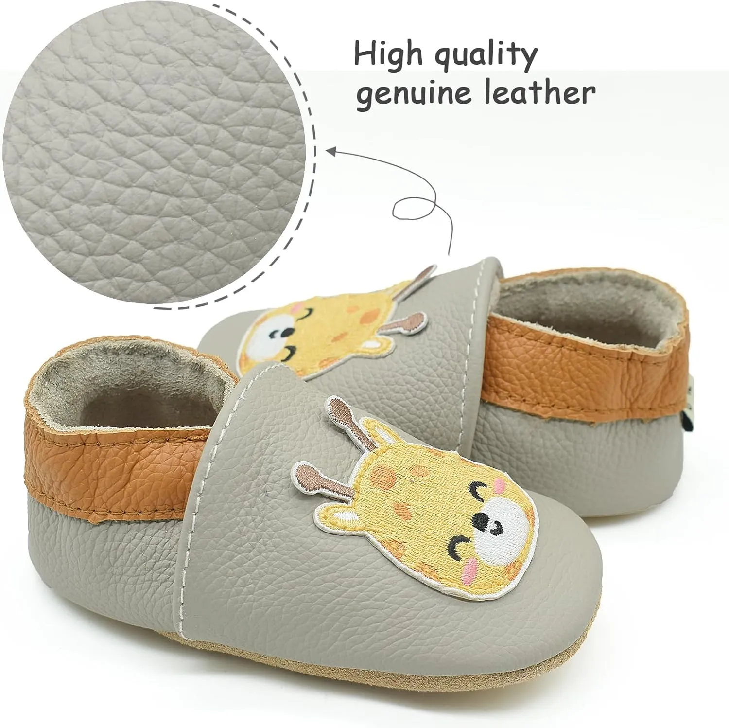 Owlowla Baby Soft Sole Leather Crib Shoes Infant Toddler Pre-Walker Shoes Boy Girl …