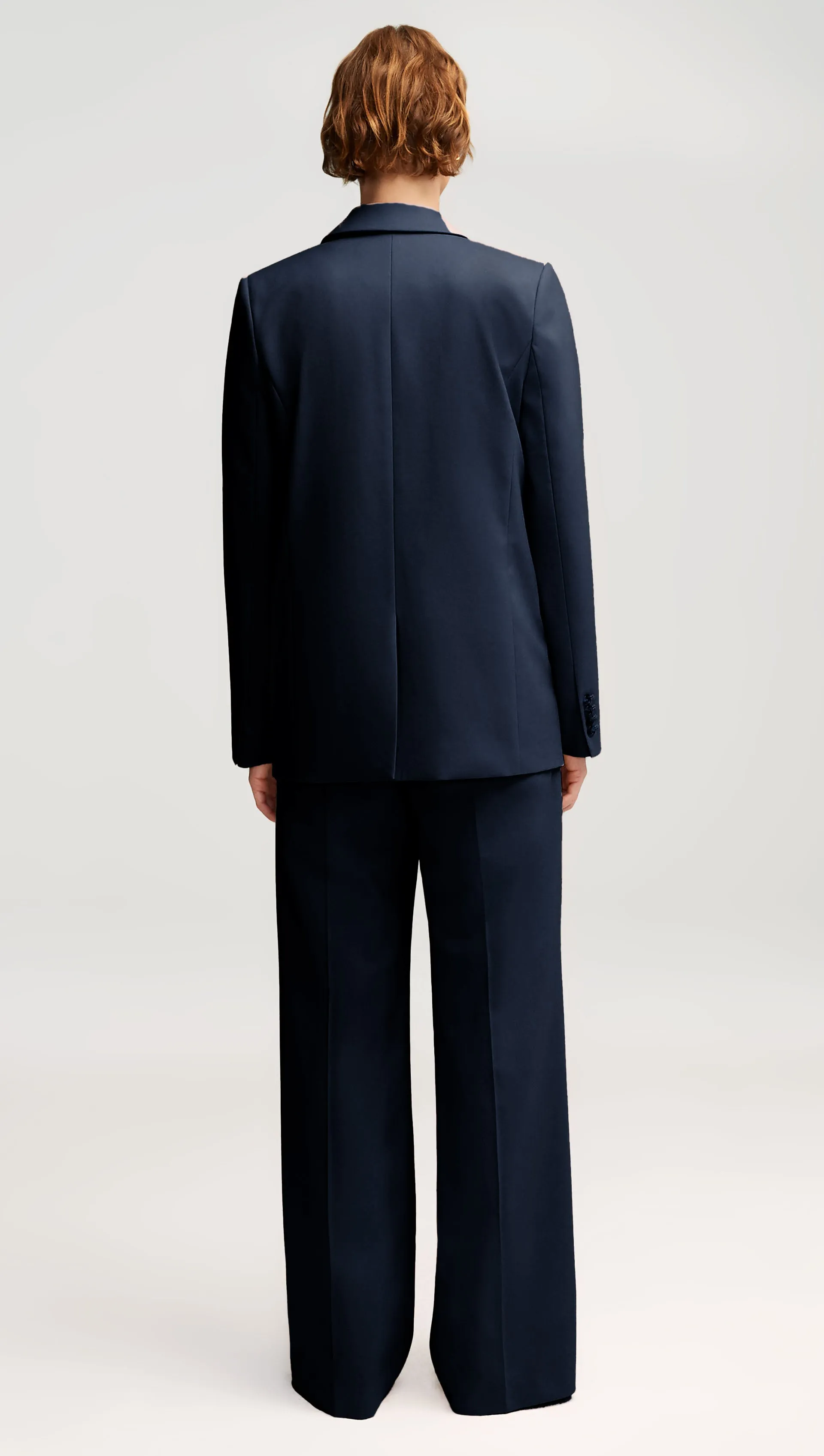Peak Lapel Blazer in Seasonless Wool | Midnight