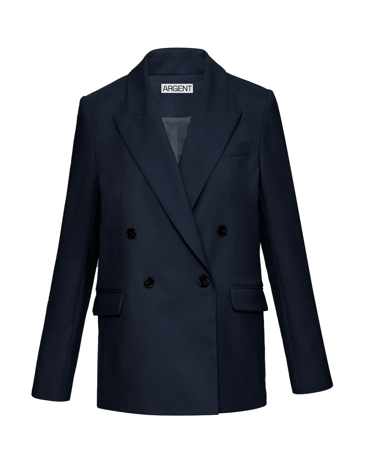 Peak Lapel Blazer in Seasonless Wool | Midnight