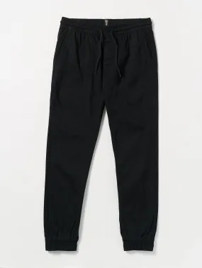 Road Trip Elastic Waist Pants - Black