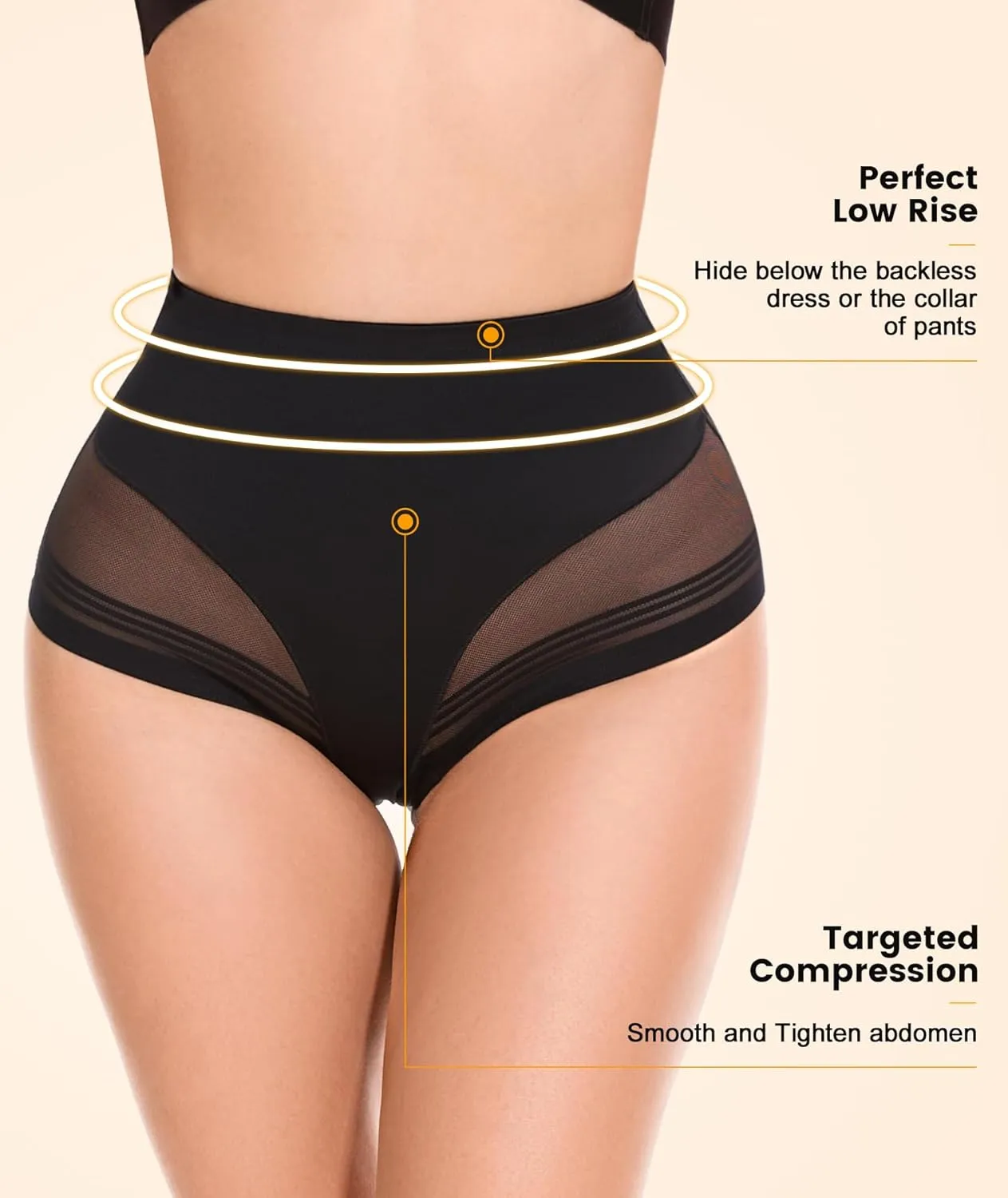 SIMIYA Tummy Control Shapewear for Women High Waist Trainer Shaping Underwear Panties Stomach Compression Body Shaper Girdle