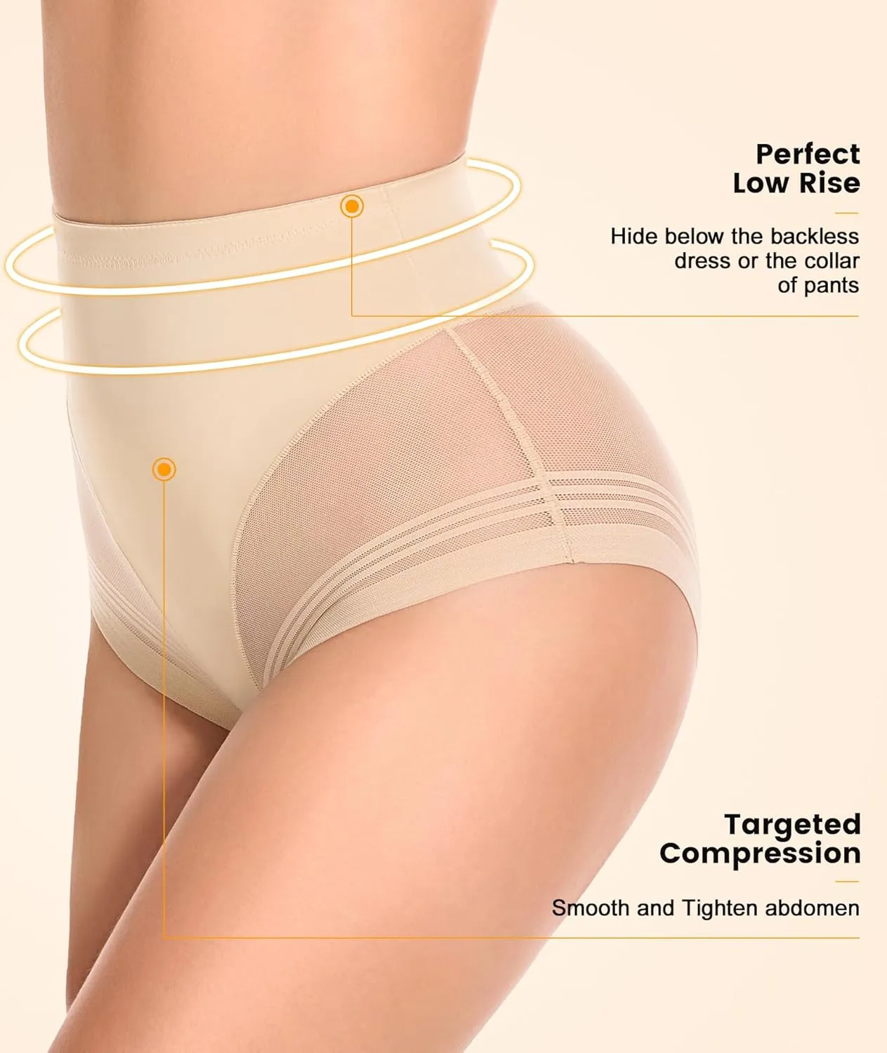 SIMIYA Tummy Control Shapewear for Women High Waist Trainer Shaping Underwear Panties Stomach Compression Body Shaper Girdle