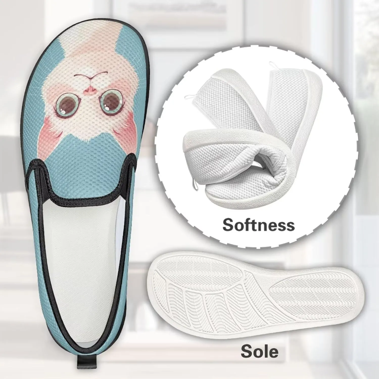 Women's Causal Dog Walking Shoes Non Slip Loafers Flats Breathable Mesh Sneakers Comfort Office Work Shoes
