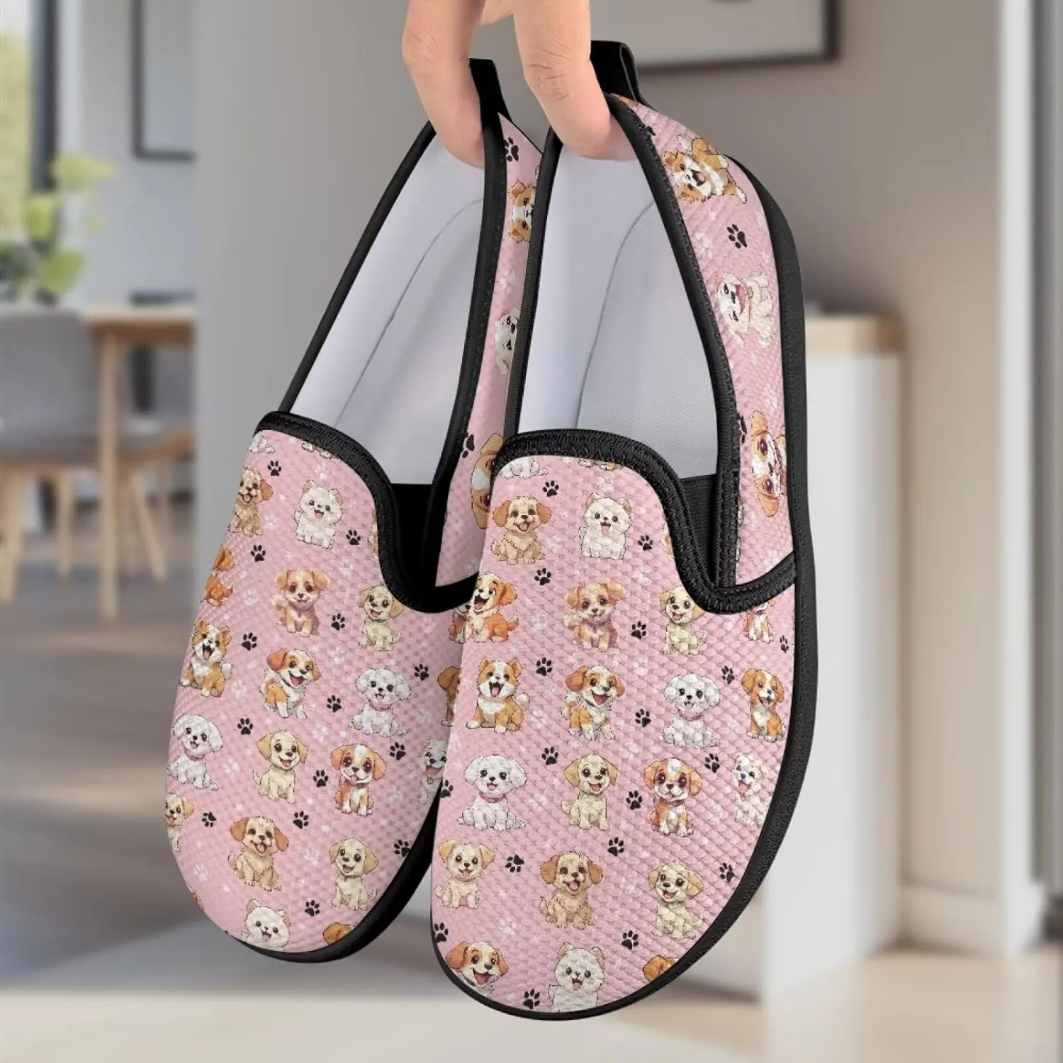 Women's Causal Dog Walking Shoes Non Slip Loafers Flats Breathable Mesh Sneakers Comfort Office Work Shoes