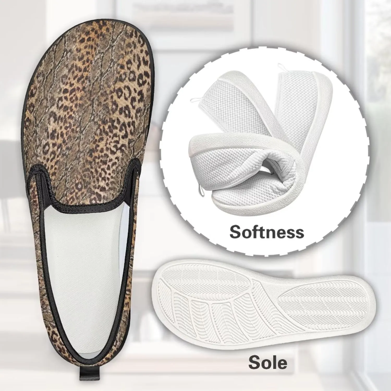 Women's Mesh Flats Shoes Slip on Platform Loafers Breathable Dress Work Business Shoes US 5.5-10.5