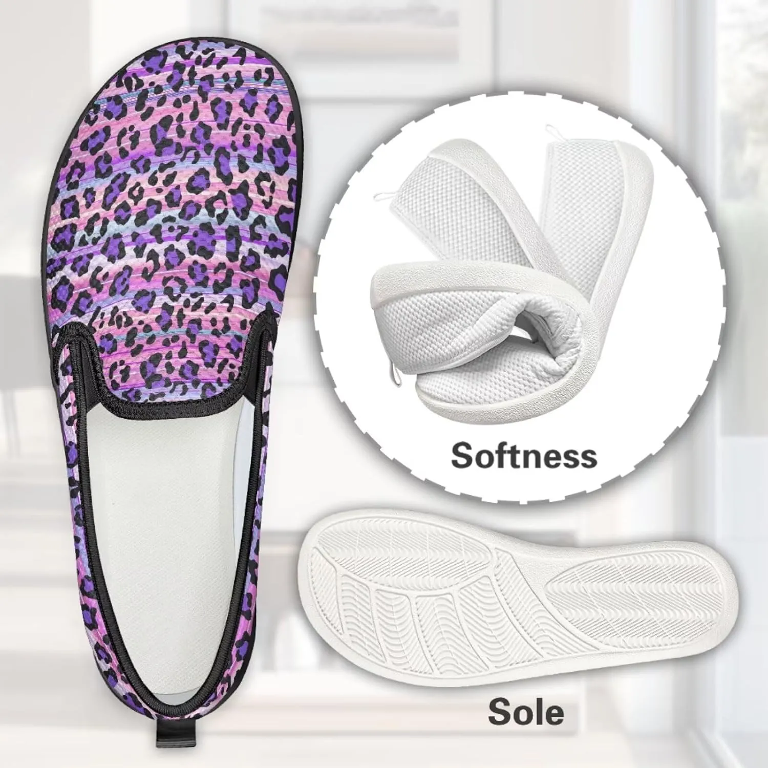 Women's Mesh Flats Shoes Slip on Platform Loafers Breathable Dress Work Business Shoes US 5.5-10.5